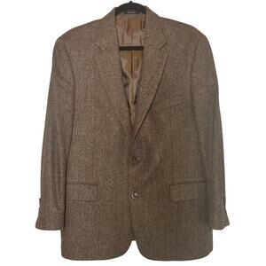 Vintage Bespoke Empire Montreal 42R Brown / Multi Wool Mens Blazer Sport Coat